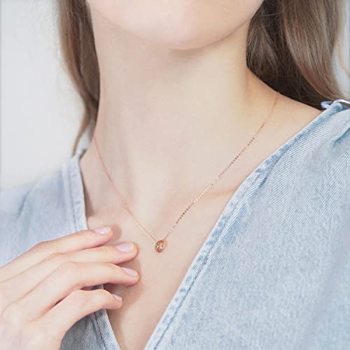 CHOW SANG SANG Delicate Gold 18K Rose Solid Gold Intertwined Circle, Loops Necklace for Women 91873U | 18.5 Inches, (47 CM)2