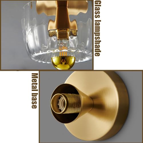 Lámpara de pared interior E14 moderna de cristal para iluminación de salones 6