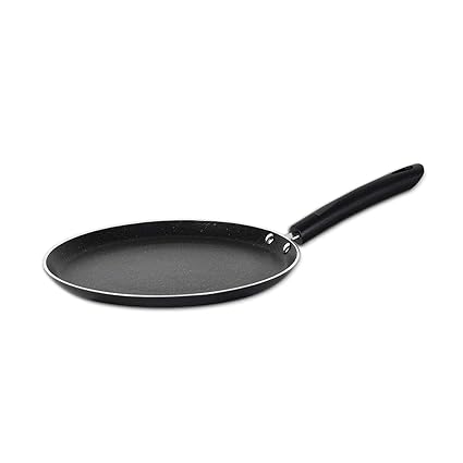 BERGNER Essential Plus 5 Layer Marble Non Stick Tawa/Dosa Tawa, 30 cm, Induction Base, Food Safe (PFOA Free), Thickness 3.0mm, 1 Year Warranty, Black