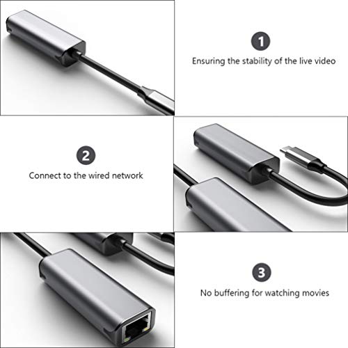 Lurrose Adaptador Usb C para Ethernet Conector de Internet Gigabit Ethernet Usb 3. 0 Am a Rj 45 Hub