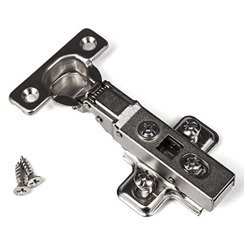 Preisvergleich Produktbild SO-TECH® Topfband Clip Minischarnier mit Schließautomatik Mittelanschlag 90° + Kreuzmontageplatte