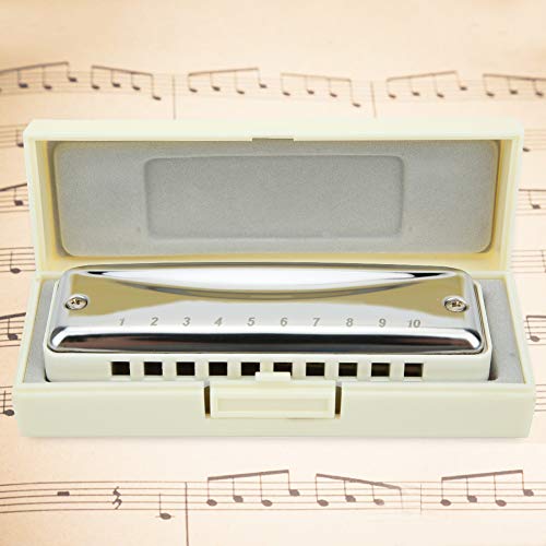 Dilwe Harmonica, Blues Harmonica 10 Trous Mouthorgue F Key Portable Couverture en Acier Inoxydable Haute Brillance pour… - Les Beatles, Paul McCartney, John Lennon, RIngo Starr, George Harrison Dilwe Harmonica, Blues Harmonica 10 Trous Mouthorgue F Key Portable Couverture en Acier Inoxydable Haute Brillance pour… – Image 8