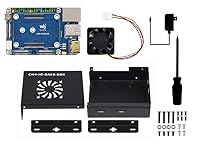 Waveshare Mini-Computer Basierend auf Raspberry Pi Compute Module 4 (Nicht Enthalten), CM4-IO-BASE-B im Inneren, Metallgehäuse, mit Lüfter, Onboard-Anschlüssen CSI/DSI/HDMI/USB/RJ45 usw. – Ansicht 2