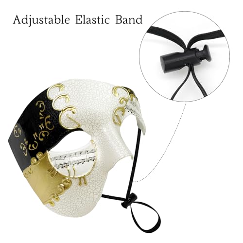 Image of Coddsmz Couples Masquerade Mardi Gras Christmas Venetian Cosplay Costume Halloween Party Mask Set