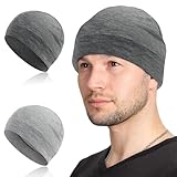 AOOSA 2 Piezas Gorro para Hombre Mujer, Gorra Bajo Sotocasco para Ciclismo Moto