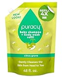 Puracy Shampoo & Body Wash for Children - Perfect Skin, Pure Ingredients - with 12 Fruit & Vegetable Extracts for Silky Smooth Skin, Gentle Citrus Grove Aromas, 98.8% from Mother Nature 48 Oz