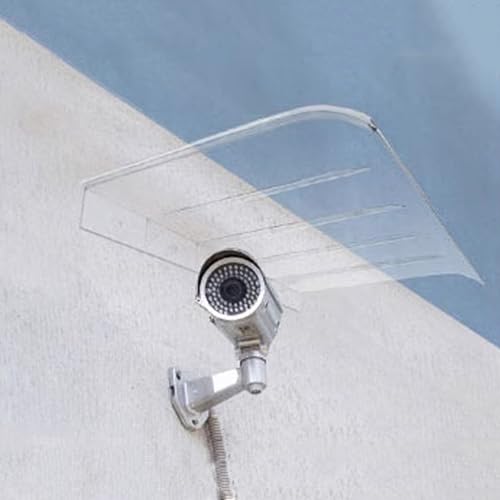 Pensilina Tettoia ad Arco per Porta - Ingresso Trasparente, Copertura in PC, Copriporta Anti-UV per Giardino (40x50cm/16"x20")