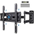 Pipishell Full Motion TV Wall Mount for Most 26-65 inch Flat & Curved TVs up to 77 lbs, Adjustable Bracket Height, Corner TV Mount with Single Articulating Arm, Max VESA 400x400mm, PIMF9