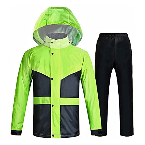 SJASD Regenanzug Für Damen Und Herren, Wasserdichter Anzug Regenjacke Leicht Atmungsaktiv Erwachsene Split-Typ Riot Regen Reflektierend Radsport Arbeitsjacke,S Cover