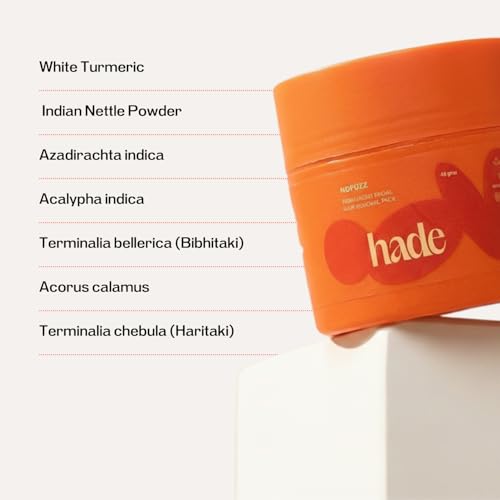 Image of NOFUZZ Turmeric Herbal Permanent Facial Hair Removal Pack | Painless Hair Removal | Lightens Thick Facial Hair | No Irritation, No Skin Rashes | 45g