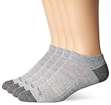 Timberland Men's 4 Pair Pack Basic No Show, Gray, Sock Size:10-13/Shoe Size: 6-12