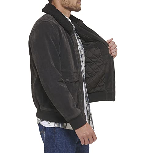 Image of Levi's Men's Levi's Men's Faux Leather Sherpa Aviator Bomber Jacket