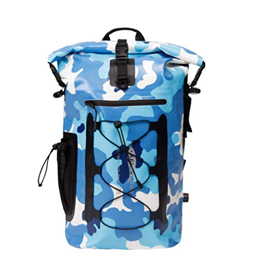 Fahrradrucksack,35 Liter groß Kapazität Tornister, Draussen Wandern Abenteuer, wasserdicht Tasche für Kajakboot, Unisex multifunktional Reisetasche, Mehrere Farben verfügbar,Blau Cover