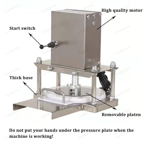 Pressa elettrica per Impasto Pizza, per Uso Domestico e Commerciale.