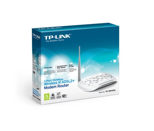 Image of TP-Link TD-W8151N 150Mbps Wireless N ADSL2+ Modem Router (White /Grey)