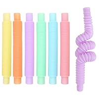 VEYLIN Pop Tubes, 6PCS Fidget Toys for Kids, Sensory and Learning Toys for Toddlers