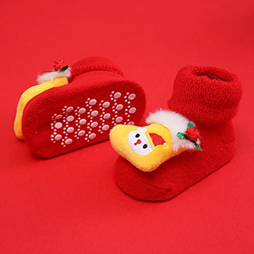 Christmas Socks Toddler Baby Girl Boy Warm Socks Santa Socks Soft Sole Non-Slip Holiday Xmas Floor Socks3