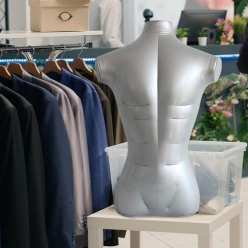 Maniquí masculino inflable torso de exhibición para tiendas minoristas y boutiques 8
