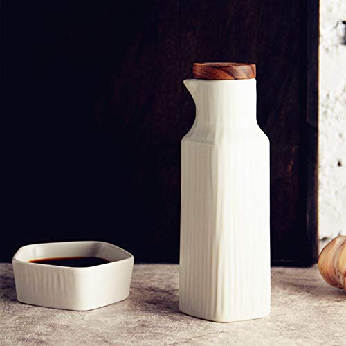 Onepine 300Ml Ceramic Oil Dispenser Bottle, Oil Bottle Cruets No Drip, Olive Oil Dispenser, Condiment Container With Lid #TOP5