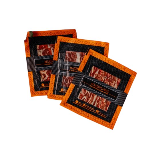 Maximiliano Jabugo - Jamón Cebo de Campo - Jamón 100% Ibérico - 28 Estuches 80 gr + 2 Estuches de Taquitos 100 gr - Cortado a Mano - Exclusivo y Auténtico - Curación 30 Meses - Crianza en Libertad