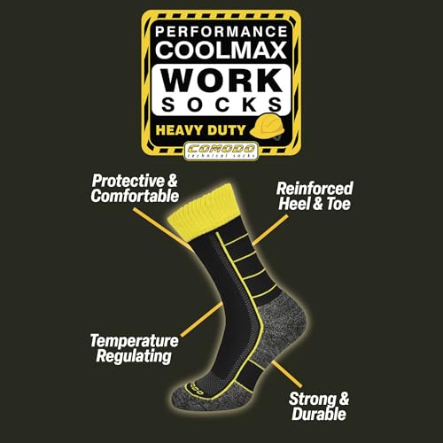 Chaussettes de travail Coolmax Comodo légères pour éviter la transpiration