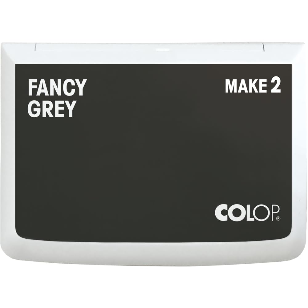 COLOP Ink pad Make 2 Fancy Grey 70 x 110 mm, Cushion for Traditional Hand Stamps and Creative Stamps