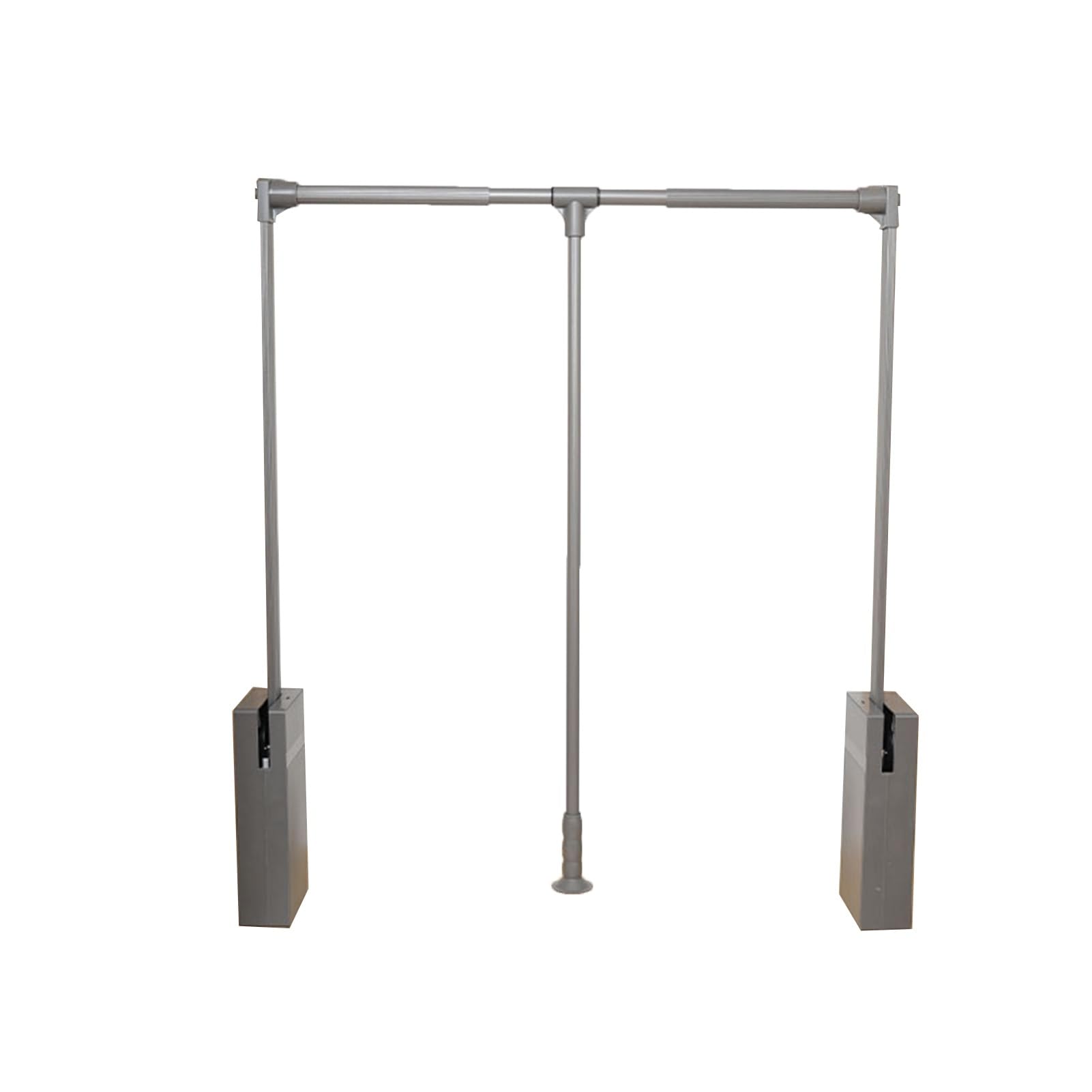 Tringle de placard réglable à deux voies avec tampon haute capacité 450-510