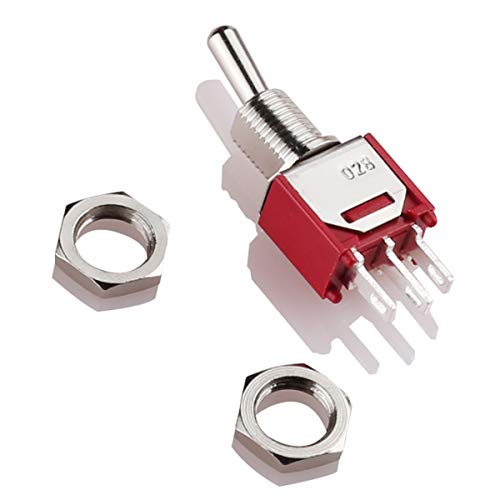 CLDIY Toggle Switch ON/ON 2 Position 3 Pin SPDT Mini Micro AC 250 V / 1.5 A 120 V / 3 A Pack of 10, 3P2D - Image 2