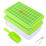 Homorey Ice Cube Trays For Freezer with Spill-Resistant Removeable lid - BPA Free & Dishwasher Safe