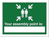 Stewart Superior Your Assembly Point Is Sign Write-on Semi-rigid Self-adhesive Polypropylene Ref SP0