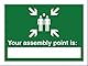 Stewart Superior Your Assembly Point Is Sign Write-on Semi-rigid Self-adhesive Polypropylene Ref SP0