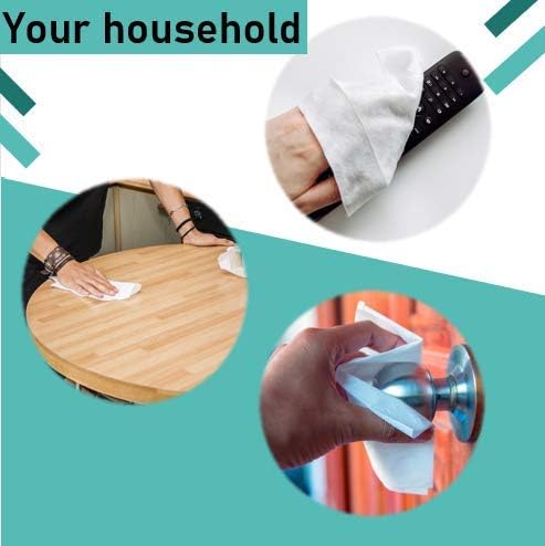 LA Fresh Wipe Away Hard Surface Cleaning Wipes 1200 Individually Wrapped 7x6" Wipes Use On Doorknobs, Table Tops, Phones, Desk