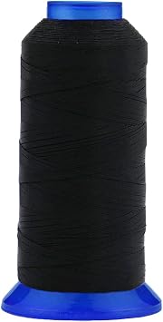 Selric Tex 135 Polyester Thread for Sewing 730Yards #138 T135 420D UV Resistant High Strength Upholstery Thread for Leather, Outdoor Market, Drapery,etc Black