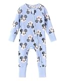 Disney Mickey Mouse Newborn Baby Boys Zip Up Sleep N' Plays Blue 6-9 Months Organic Cotton Footie Rompers