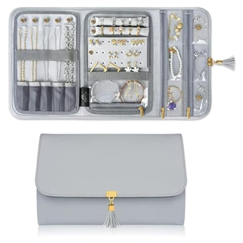 Bolsa de almacenamiento de joyas plegable y portátil para anillos en tela suave 2