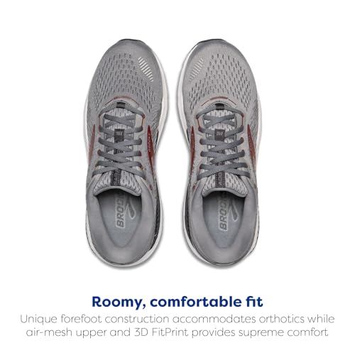 Brooks Brooks Men's Addiction GTS 15 Supportive Running Shoe - Grey/Ebony/Chili Oil - 8 Wide