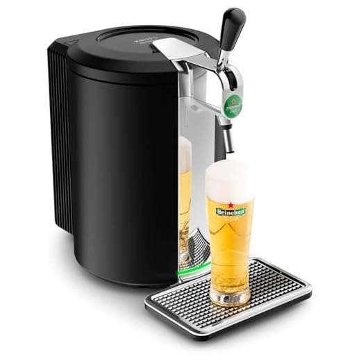 Krups Beertender Machine bière pression, Fûts de 5 L, Marques du groupe Heineken, Témoin lumineux, Température et mousse parfaites, Bière fraîche, Installation facile, Compact noire VB450E10