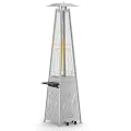 42,000 BTU Pyramid Patio Heater Quartz Glass Tube Propane Outdoor Heater with Wheels & Cover, Triple Protection System for Backyard, Patio, Commercial & Residential Use