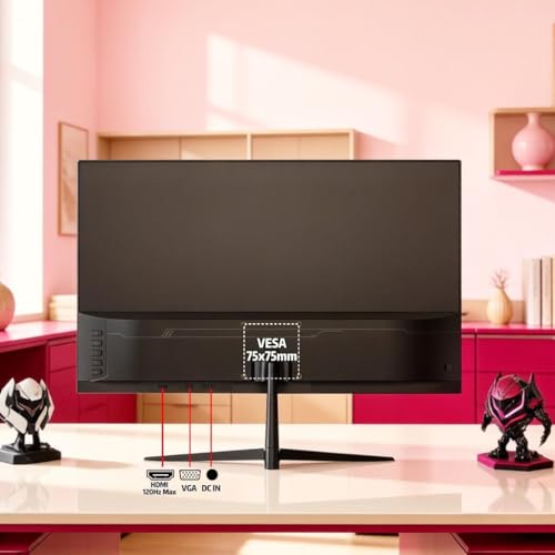 Image of ZZA 24.5 inch 120Hz Curved Gaming Monitor | FHD 1080P Frameless Design, AMD FreeSync, Low Motion Blur, Eye Care Technology, DisplayPort & HDMI Connectivity, VESA Wall Mount Compatible - Black