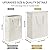 Chrislley 60L Slim Laundry Hamper with Lid Narrow Laundry Basket with Handle Upgrade Foldable Dirty Clothes Hamper Portable Skinny Hamper Organizer Storage Bins (25.6 inches,beige)