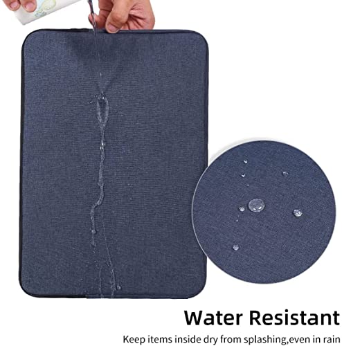 ProElite Polyster Laptop Sleeve Case Cover Pouch for 13" to 14" MacBook Air/Pro Retina,Compatible with Surface Pro, MacBook Pro 14" M1/Max A2442, Galaxy Tab S8/S9 Ultra 14.6"/iPad Pro 12.9, Dark Blue - Image 5