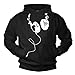 Produktbild MAKAYA Band Kapuzenpullover mit Aufdruck KOPFHÖRER schwarz XXL