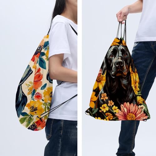 Sac à dos avec cordon de serrage imperméable lot de 2 taille unique