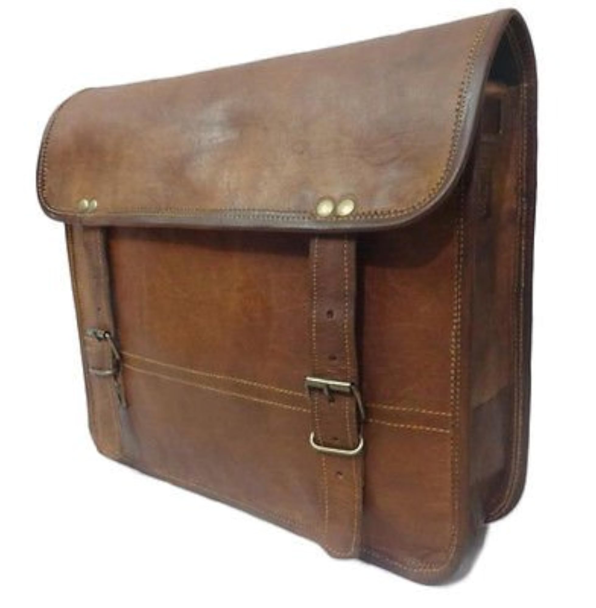 Brown Genuine Leather 13 inch Satchel Messenger Bag