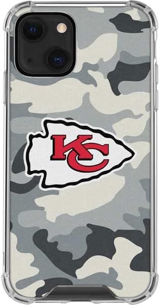 Skinit Clear Phone Case Compatible with iPhone 13 Mini - Officially Licensed NFL Kansas City Chiefs Camo Design
