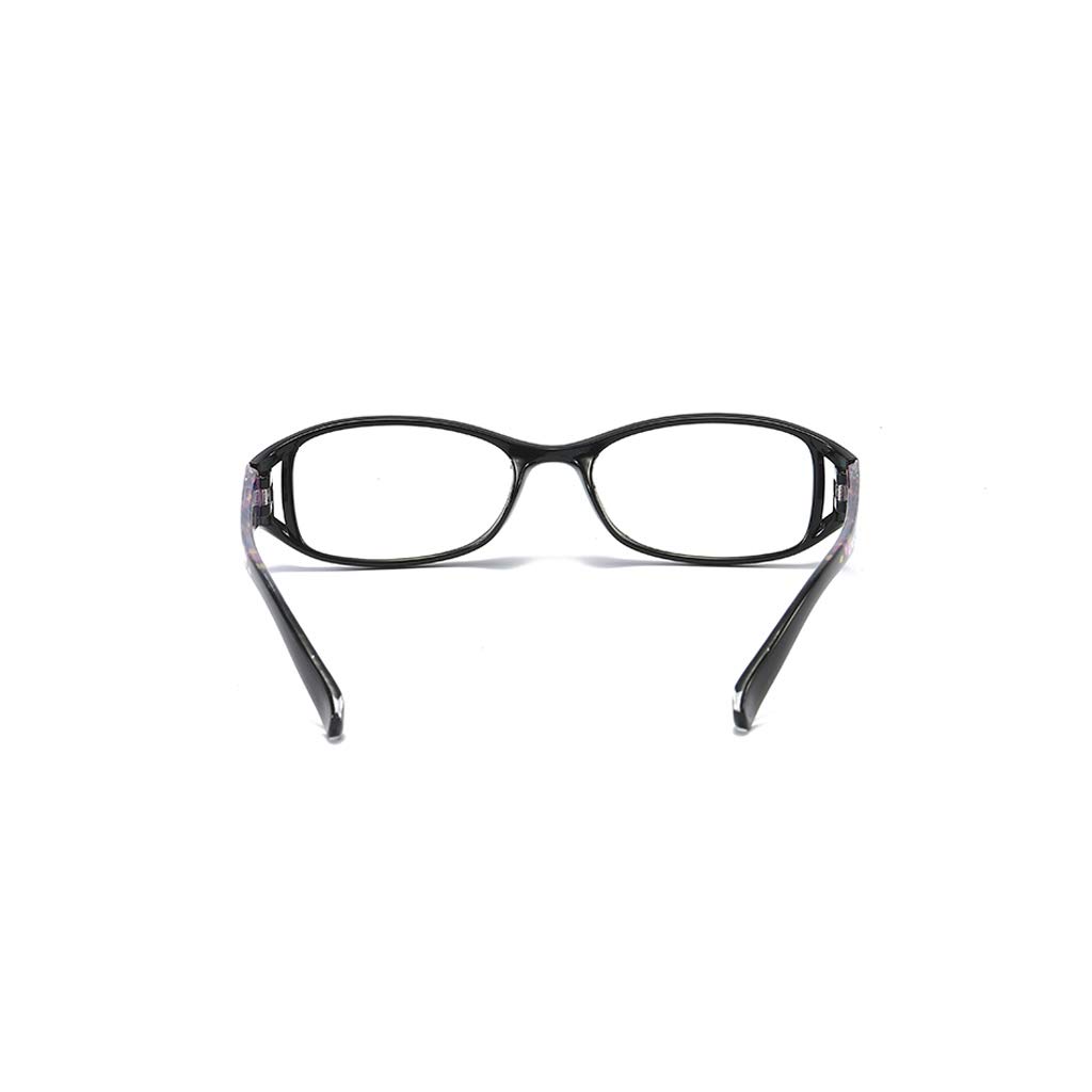 Stylowy wzór okulary do czytania okulary blokujące niebieskie światło okulary przeciw zmęczeniu oczu okulary telewizyjne męskie/damskie kwadratowe ramki (Color : Black, Size : 1)