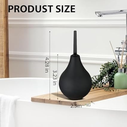 ACWOO Enemas Bulbo para hombre y mujere, Ducha Vaginal de Silicona, Limpiador Anal, Reusable Cleaning Silicone Slim Nozzle Douche, Limpieza Recta