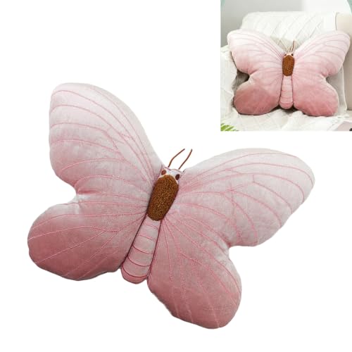 Coussin papillon en peluche coton PP pour décoration lit et canapé de salon - 3