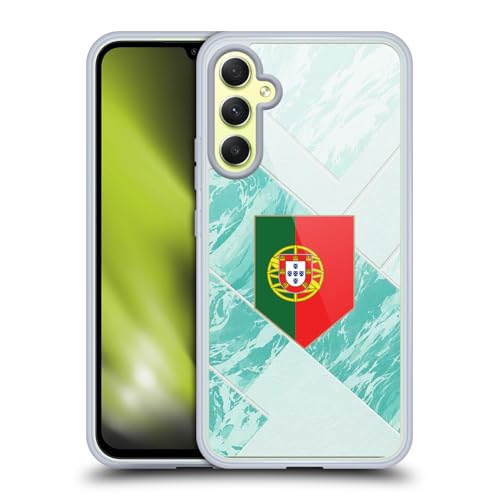 Coque de qualité militaire Samsung A34 5G drapeau Portugal en gel premium