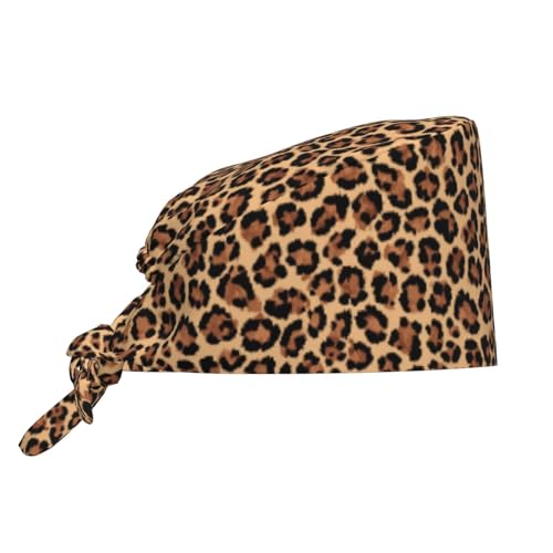 Image of Working Cap Scrub Cap with Sweatband Adjustable Unisex Tie Back Hat for Cleaning Farm Nursing